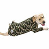 Picture of Miaododo Dog Pajamas Jumpsuit for Medium Large Dogs,Lightweight Adorable Dog Pjs Clothes Large Size Dog Apparel Onesies,Shirt for Large Dogs After Surgery, Full Belly(34, Camo)