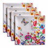 Picture of Maison d' Hermine Happy Florals 100% Cotton Soft and Comfortable Set of 4 Napkins Perfect for Family Dinners | Weddings | Cocktail | Kitchen | Spring/Summer (High Summer, 20 Inch by 20 Inch).