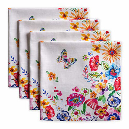 Maison d Hermine Allure 100% Cotton Set of 4 Napkins 20 Inch by 20 Inch. 