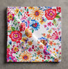 Picture of Maison d' Hermine Happy Florals 100% Cotton Soft and Comfortable Set of 4 Napkins Perfect for Family Dinners | Weddings | Cocktail | Kitchen | Spring/Summer (High Summer, 20 Inch by 20 Inch).