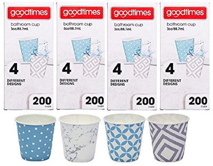 Picture of Goodtimes Bathroom Cups, 3 oz 200 ea, Assorted designs (4, Contemporary)