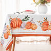 Picture of homing Thanksgiving Pumpkins Fall Rectangle Tablecloths - Polyester Fabric Table Cloth for Harvest Decorations, Party and Family Gatherings - 60 x 120 Inch