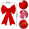 Picture of ANECO 6 Pieces Christmas Bows Holiday Christmas Wreaths Bows Christmas Decoration Bows for Christmas Party Decoration