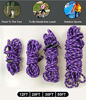 Picture of Codepets Long Rope Dog Leash for Dog Training 12FT 20FT 30FT 50FT, Reflective Threads Dog Leashes Tie-Out Check Cord Recall Training Agility Lead for Large Medium Small Dogs (10mm50ft, Purple)