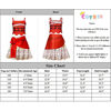 Picture of Cotrio Princess Costume Girls Two-pieces Crop Top Skirt Set Toddler Kids Birthday Theme Party Dress Up with Accessories Halloween Cosplay Outfits Size 10 (7-8 Years, Red)