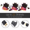 Picture of Brizled Orange & Purple Halloween Lights, 33ft 100 LED Halloween Lights 5mm Wide Angle String Lights, 120V UL Certified Connectable Purple Lights Outdoor for Party Halloween Decoration, Black Wire