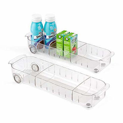 Picture of YouCopia RollOut Fridge Caddy, 4" Wide, Pack of 2, Clear