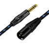 Picture of DREMAKE 50FT XLR to 1/4 Inch TRS Mic Audio Cable, XLR 3 Pin Male to Quarter Inch 6.35mm/6.5mm TRS Male Balanced Interconnect Patch Cord for Electric Drum, Saxophone, Effect Pedal, AMP, Power Amplifier