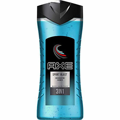 Picture of Axe 3 in 1 Shower Gel for Body, Hair and Face, Sports Blast Invigorating Body Wash for Men, 3 Pk x 13.52 Fl. Oz - UK Import