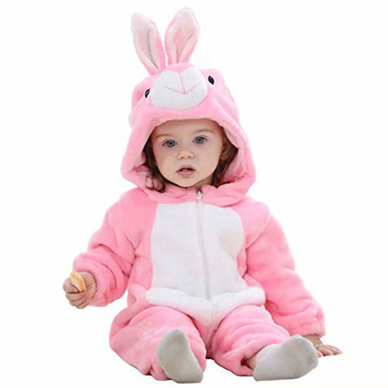 Picture of shulan Baby Bunny Costumes Unisex Toddler Onesie Pajamas Halloween Dress Up Romper 24-30 Months