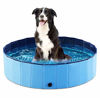 Picture of Jasonwell Foldable Dog Pet Bath Pool Collapsible Dog Pet Pool Bathing Tub Kiddie Pool for Dogs Cats and Kids (32inch.D x 8inch.H, Blue)