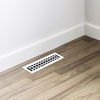 Picture of Empire Register Co, Honeycomb Design, 2x12 inch - Floor Vent Covers Size, White Finish, Metal Damper Attached, Heavy Duty Floor Register. Register Covers for Floor Application only.