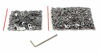 Picture of iExcell 1725 Pcs M3-P0.5 x 4/5/6/8/10/12/14/15/16/18/20/22/25/30/35/40 mm Stainless Steel 304 Hex Socket Button Head Cap Screws Bolts Nuts Washers Assortment Kit