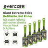 Picture of Evercare All Purpose + Pet Lint Brush, Value Pack - 5 Rollers (300 Sheets Total), Green