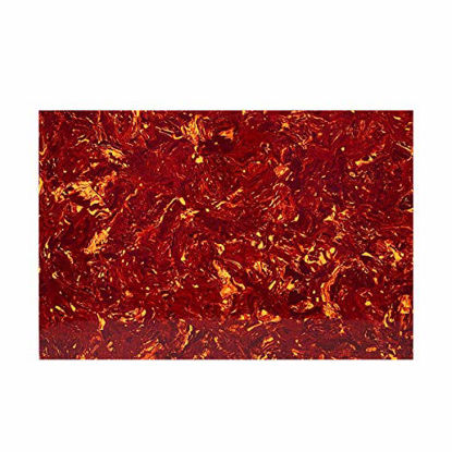 Picture of IKN 12 x 17 Inch Blank Guitar Pickguard Material Scratch Plate Backplate Sheet for Electric Guitar Bass Pickguard Custom, 4Ply Red Tortoise Shell