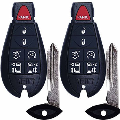 Picture of Key Fob Replacement Compatible for Chrysler Town and Country Dodge Grand Caravan 2008 2009 2010 2011 2012 2013 2014 2015 2016 2017 2018 2019 2020 Car Keyless Entry Remote Control M3N5WY783X IYZ-C01C