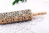 Picture of SAKURA Embossing rolling pin. Japanese Cherry Blossom embossed dough roller by Algis Crafts