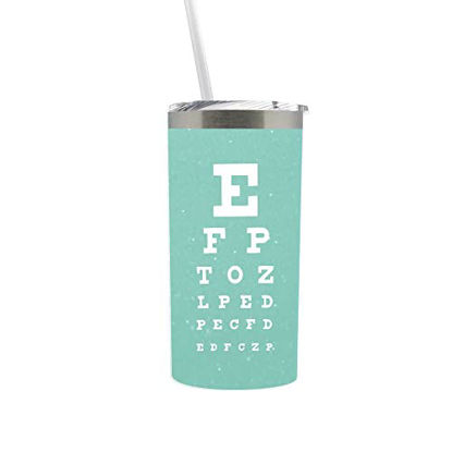 Picture of Optometry Gifts for Women Eye Tech Technician Gifts Optician Water Bottle Tumbler Cup with Lid Mint 0197