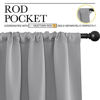Picture of NICETOWN Blackout Curtains Panels for Window - Thermal Insulated Rod Pocket Blackout Drapes/Draperies for Living Room (2 Panels, W42 x L63 inches, Silver Grey)