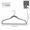 Picture of Premium Velvet Hangers (Pack of 50) Heavyduty - Non Slip - Velvet Suit Hangers Gray - Black Coated Hooks,Space Saving Clothes Hangers (Gray/Black)