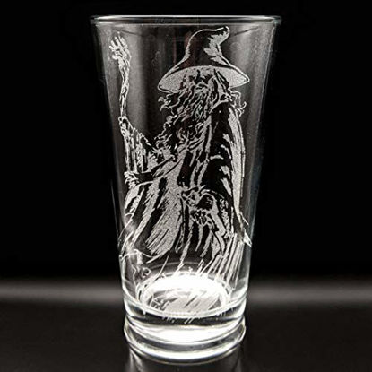 Picture of GANDALF THE GREY Engraved Pint Glass | Inspired by Lord of the Rings LOTR | Great Gift Idea!