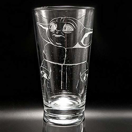 Picture of GROGU Engraved Pint Glass | Inspired by Mandalorian | Great Gift Idea!