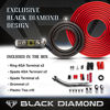 Picture of Black Diamond Dia-AK4 Amplifier Wiring Kit - 4 Gauge Amp Kit 1200W Amp Installation Cable Kit - Ampkit4 Helps Make Connections, Brings Power to Your Radio, Subwoofers, Speakers with Super Flex Wire