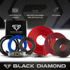 Picture of Black Diamond Dia-AK4 Amplifier Wiring Kit - 4 Gauge Amp Kit 1200W Amp Installation Cable Kit - Ampkit4 Helps Make Connections, Brings Power to Your Radio, Subwoofers, Speakers with Super Flex Wire