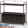 Picture of Simple Houseware 3-Tier Closet Storage with 2 Drawers, Brown