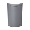 Picture of Superio Small Trash Can with Lid 6 Liter Grey, Plastic Mini Waste Bin 1.5 Gallon, Modern Curved Lid Swing Top Lid, Bathroom, Bedroom, Office, Under Desk