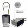 Picture of Iron Lock - Cable Shackle Portable Key Lock Box for Keys 4 Digit Combination lockbox Indoor Outdoor Waterproof A B Switch with Resettable Code House Spare Keys Hide a Key Lock Box A/B Switch