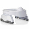 Picture of Kalencom Potette Plus Premium 2 in 1 Travel Potty and Toilet Seat Trainer Ring with Built in Pee Guard and Easy-Grip Handles (White/Gray)