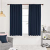 Picture of Deconovo Solid Back Tab and Rod Pocket Curtains, Blackout Curtains Thermal Insulated Drapes and Curtains for Kids Bedroom, 52x63 Inch, Navy Blue, 1 Pair