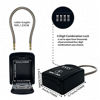 Picture of Iron Lock - Cable Shackle Portable Key Lock Box for Keys 4 Digit Combination lockbox Indoor Outdoor Waterproof A B Switch with Resettable Code House Spare Keys Hide a Key Lock Box A/B Switch