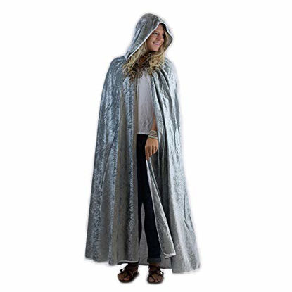 Picture of Everfan Silver Hooded Cape | Cloak with Hood for Halloween, Cosplay, Costume, Dress Up