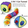 Picture of Cat Tunnel Toy and Cubes Combo, Cat Tunnels for Indoor Cats with Play Ball, Interactive Crinkle Collapsible Tent and Cubes, Cat Tube for Puppy Pet Rabbit - All in One Set of 3