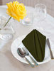 Picture of Utopia Kitchen Cloth Napkins 18 by 18 Inches, 12 Pack Olive Dinner Napkins, Cotton Blend Soft Durable Napkins