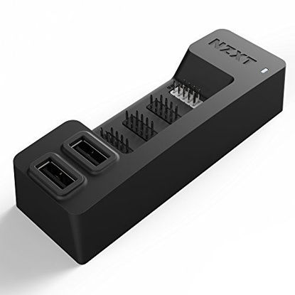 Picture of NZXT Internal USB Hub - Expands 5 USB 2.0 Ports - Sleek Multifunctional Design - Molex Connection - Plug and Play