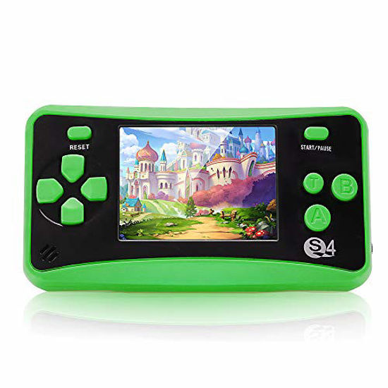 Picture of Handheld Games for Kids Adults 2.5'' Color Screen Preloaded 182 Classic Retro Video Games no Need WiFi Seniors Electronic Game Player Birthday Xmas Present for Kids Boys Girls Ages 4-12 -Green