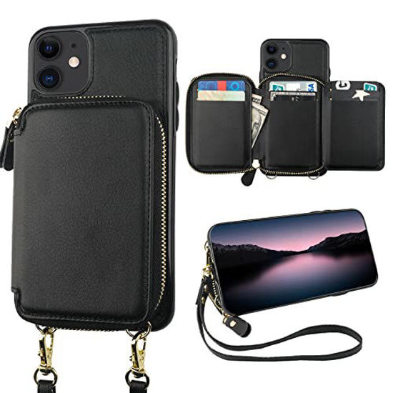 Crossbody Leather Wallet Card Bag Case For iPhone 15 Pro Max 14 13 12 11 XS  XR 8 | eBay