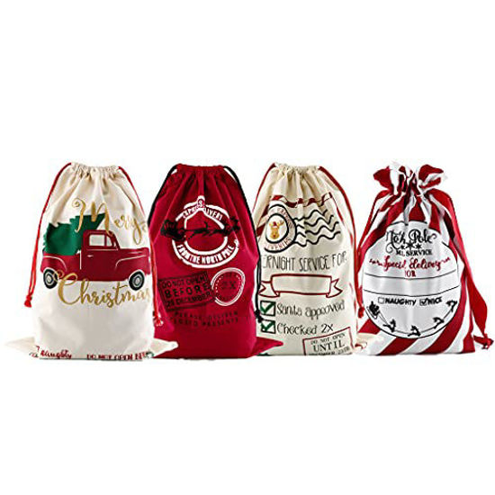 Large canvas christmas online gift bags