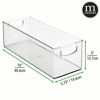 Picture of mDesign Plastic Baby Nursery and Food Organizer - Storage Holder Bin with Handles for Closet, Cupboard, Cabinet, Drawers, Shelves - Holds Canned Food, Bottles, Formula, and Milk - 2 Pack - Clear