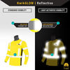 Picture of KwikSafety (Charlotte, NC Renaissance Man Long Sleeve (w/Pocket) Class 3 ANSI High Visibility Safety Shirt Fishbone Reflective Tape Construction Security Hi Vis Clothing Men | Yellow Large