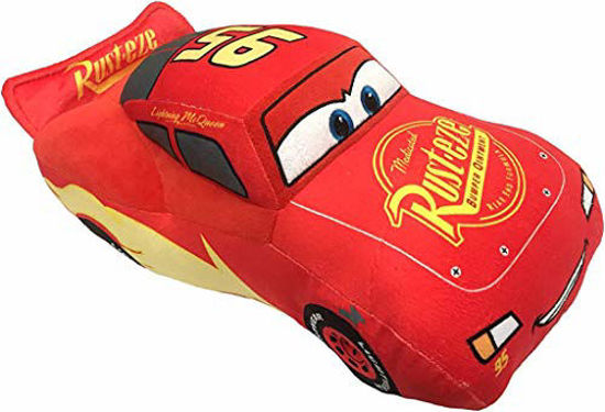 GetUSCart Disney Pixar Cars 3 Plush Stuffed Lightning Mcqueen Red Pillow Buddy Kids Super Soft Polyester Microfiber 17 inch Official Disney Pixar Product