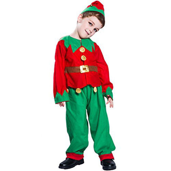 Picture of EraSpooky Child Christmas Santa Elf Costume for Boys