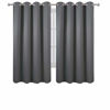 Picture of LEMOMO Frost Grey Bedroom Blackout Curtains/52 x 63 Inch Long/Set of 2 Curtain Panels/Thermal Insulated Room Darkening Curtains for Bedroom