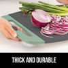 Picture of Gorilla Grip Reversible, Oversized, Thick Cutting Board Set of 3, Grip Handle, Deep Juice Grooves, Slip Resistant, Large Kitchen Chopping Boards for Meat, Veggies, Fruits, Dishwasher Safe, Mint Gray