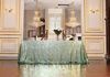 Picture of PartyDelight Sequin Tablecloth, Christmas Wedding Party Decor Table Topper, Rectangular, 60"x102", Mint Green