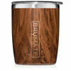 Picture of BrüMate Rocks - 12oz 100% Leak-Proof Insulated Lowball Cocktail & Whiskey Tumbler - Double Wall Vacuum Stainless Steel - Shatterproof - Camping & Travel Tumbler & Cocktail Glass (Walnut)