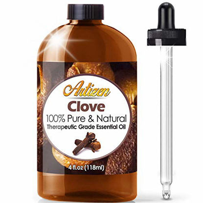 Picture of Artizen Clove Essential Oil (100% Pure & Natural - Undiluted) Therapeutic Grade - Huge 4oz Bottle - Perfect for Aromatherapy, Relaxation, Skin Therapy & More!